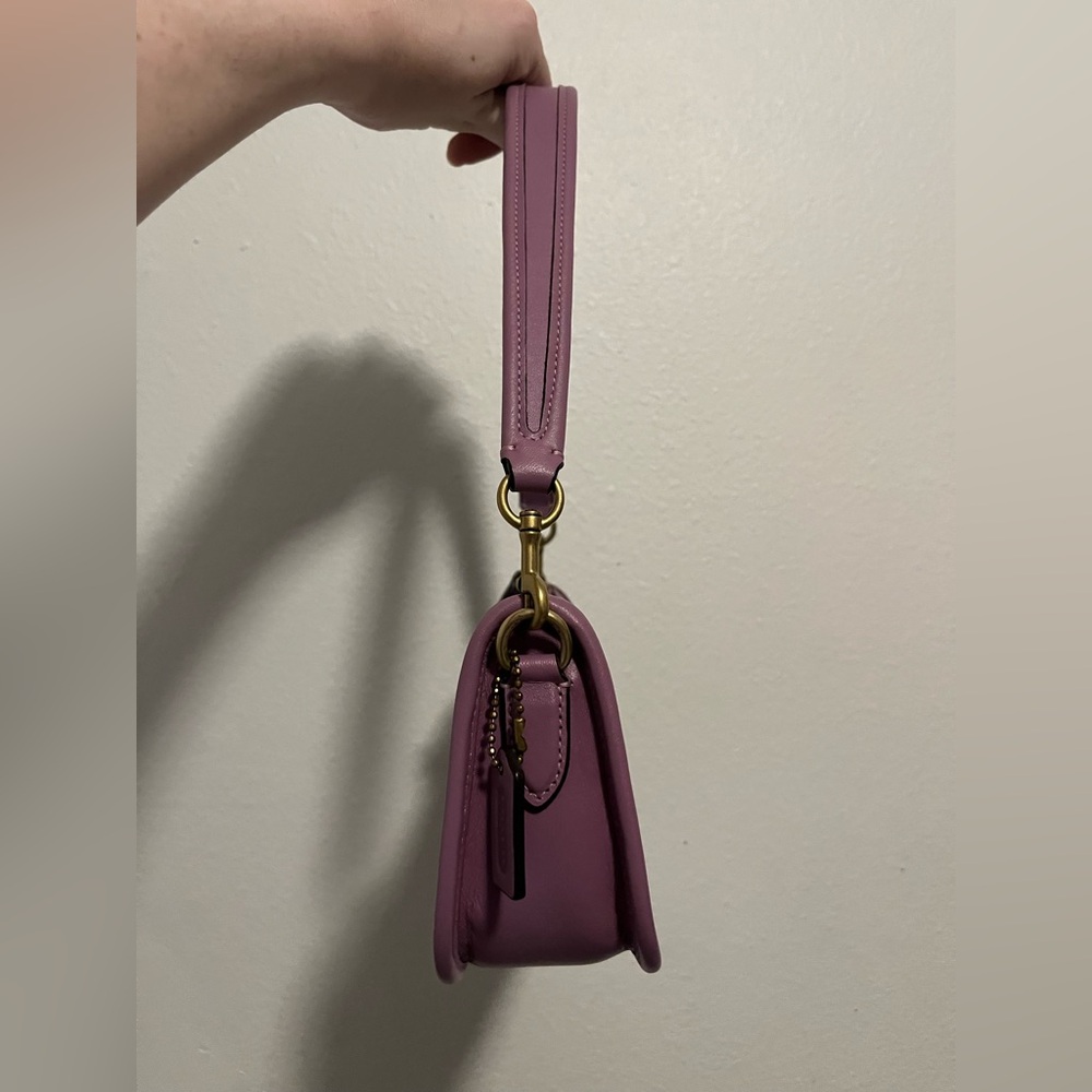 Coach Purple/Pink Leather Shoulder Bag - Picture 2 of 14